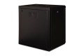 Szafa sieciowa wisząca Unique 19" 12U rack 600x450, drzwi szyba, czarny, niedzielona, złożona, 100kg - 2901567