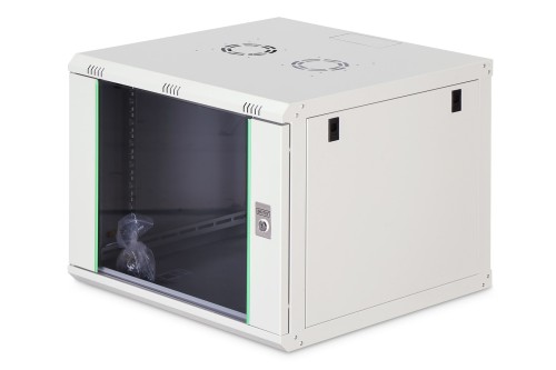Szafa sieciowa wisząca DYNAmic 19" 9U rack 600x600, drzwi szyba, szary, niedzielona, złożona, 60kg - 2008510