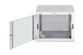 Szafa sieciowa wisząca DYNAmic 19" 9U rack 600x600, drzwi szyba, szary, niedzielona, złożona, 60kg - 2839384