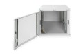 Szafa sieciowa wisząca DYNAmic 19" 9U rack 600x600, drzwi szyba, szary, niedzielona, złożona, 60kg - 2734989