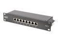 Zestaw sieciowy 10": szafa wisząca 12U, półka, listwa zasilająca, 8-port switch, panel kat.6, czarny - 2901584