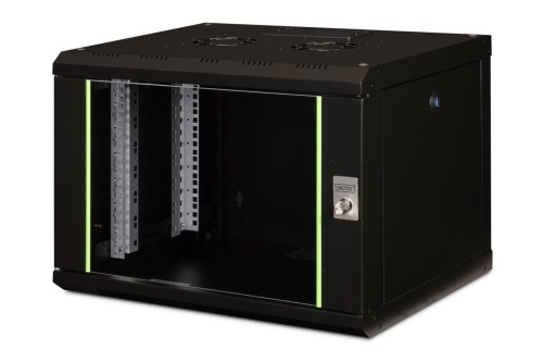Digitus Szafa sieciowa wisząca Unique 19" 7U rack 600x450, drzwi szyba, czarny, niedzielona, złożona, 100kg - 2765526