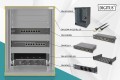 Zestaw sieciowy 10 cali: szafa wisząca 9U, półka, listwa zasilająca, 8-port switch, panel kat.6, czarny - 2820315