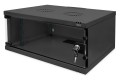 Szafa sieciowa wisząca 19" 4U, SOHO 241 x 540 x 400 mm, drzwi szyba, czarny, niezłożona, 60kg - 2277344