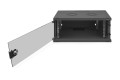 Szafa sieciowa wisząca 19" 4U, SOHO 241 x 540 x 400 mm, drzwi szyba, czarny, niezłożona, 60kg - 2518127