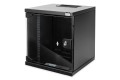Zestaw sieciowy 10": szafa wisząca 6U, półka, listwa zasilająca, 8-port switch, panel kat.6, czarny - 2886819