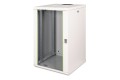 Szafa sieciowa wisząca Unique 19" 20U rack 600x600, drzwi szyba, szary, niedzielona, złożona, 100kg - 2799303