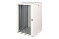Szafa sieciowa wisząca Unique 19" 20U rack 600x600, drzwi szyba, szary, niedzielona, złożona, 100kg - 2809776