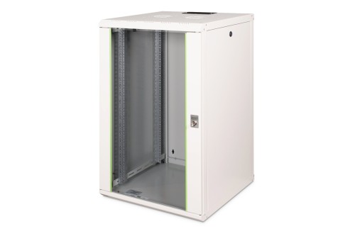 Szafa sieciowa wisząca Unique 19" 20U rack 600x600, drzwi szyba, szary, niedzielona, złożona, 100kg - 2799303