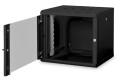 Digitus Szafa sieciowa wisząca Unique 19" 9U rack 600x450, drzwi szyba, czarny, niedzielona, złożona, 100kg - 2435717