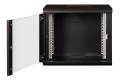 Digitus Szafa sieciowa wisząca Unique 19" 9U rack 600x450, drzwi szyba, czarny, niedzielona, złożona, 100kg - 2772546