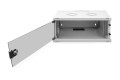 Szafa sieciowa wisząca 19" 4U, SOHO 241 x 540 x 400 mm, drzwi szyba, szary, niezłożona, 60kg - 1971198