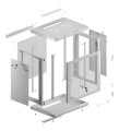 Szafa instalacyjna RACK wisząca 19" 12U 600X450 szara drzwi perforowane Lanberg (flat pack) - 2901721