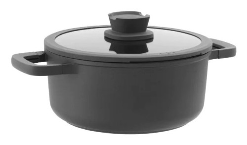 BergHOFF 3950593 garnel do zupy 4,4 l Czarny Aluminium, Szkło, Silikon - 2905786