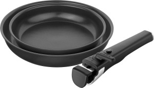 ZWILLING UNLOCK Zestaw 2 patelni ceramicznych + uchwyt - czarny