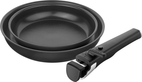 ZWILLING UNLOCK Zestaw 2 patelni ceramicznych + uchwyt - czarny - 2905827