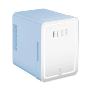 Mini lodówka z lusterkiem do makijażu LED ELLE 4L niebieska