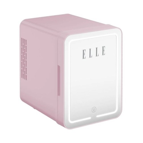 Mini lodówka z lusterkiem do makijażu LED ELLE 4L fioletowa - 2906093