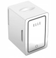 Mini lodówka z lusterkiem do makijażu LED ELLE 6L biała - 2906110