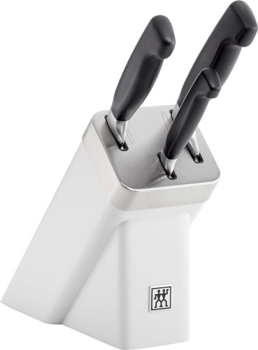 ZWILLING FOUR STAR Zestaw 3 noży w bloku samoostrzącym biały - 2907947