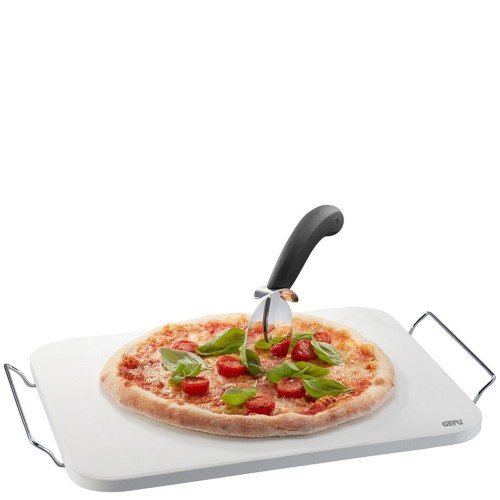 Zestaw nóż do pizzy + kamień ze stojakiem prostokątnym GEFU DARIOSO G-89534 - 2907968