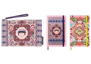 Moleskine Zestaw prezentowy Sakura zawiera dwa notesy oraz saszetka z grafikami kultowej twórczyni mangi Momoko Sakury.