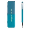Caran d’Ache Pióro wieczne z kolekcji limitowanej Paul Smith Edycja 4, kolor Cyan Steel, stalówka F. - 2909332