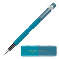 Caran d’Ache Pióro wieczne z kolekcji limitowanej Paul Smith Edycja 4, kolor Cyan Steel, stalówka F. - 2909329