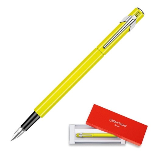 Caran d’Ache Pióro wieczne 849 Fluo Line, kolor żółty, stalówka M. - 2909362