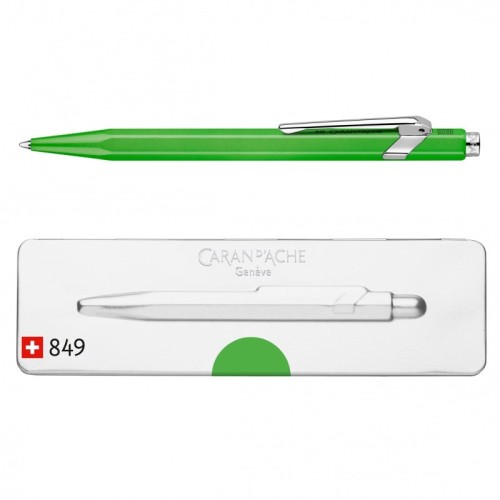 Caran d’Ache Długopis szwajcarski 849 Pop Line Fluo, M, kolor zielony - 2909511