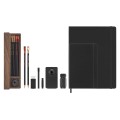 Moleskine Zestaw Max Atelier Blackwing, zawiera dwa szkicowniki, pudełko z drewna orzechowego, 24 ołówki. - 2909597