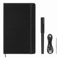 Moleskine Zestaw Inteligentne Pióro i Notes, oraz aplikację, umożliwia przesyłanie notatek do formatu cyfrowego, czarny. - 2909602