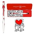 Caran d’Ache Długopis szwajcarski 849 Keith Haring, kolor biały w metalowym pudełku - 2909636