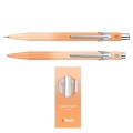 Caran d’Ache Zestaw Długopis szwajcarski 849 i ołówek automatyczny 844 Sunset Sky, kolor pomarańczowy. - 2909651