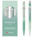 Caran d’Ache Zestaw Długopis szwajcarski 849 i ołówek automatyczny 844, Misty Forest, kolor zielony. - 2909703