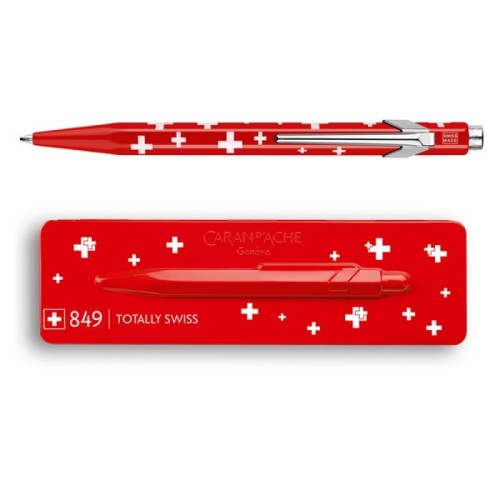 Caran d’Ache Długopis szwajcarski 849 Totally Swiss Pop Line - Swiss Flag, kolor czerwony. - 2909721