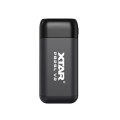 XTAR ŁADOWARKA Z FUNKCJĄ POWER BANK DO AKUMULATORÓW CYLINDRYCZNYCH LI-ION 18650/20700/21700 CZARNA - 2 KANAŁY PB2SLV2 - 2910003