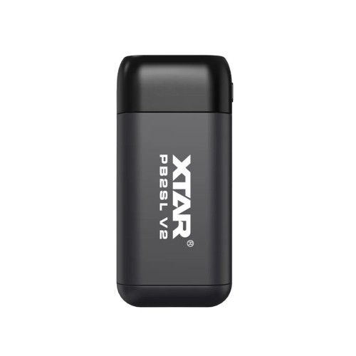XTAR ŁADOWARKA Z FUNKCJĄ POWER BANK DO AKUMULATORÓW CYLINDRYCZNYCH LI-ION 18650/20700/21700 CZARNA - 2 KANAŁY PB2SLV2 - 2910003