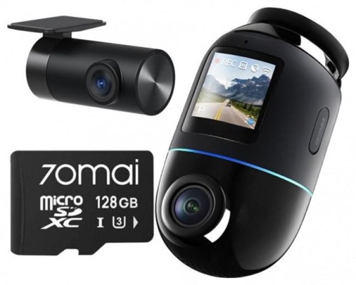 Wideorejestrator 70mai X800 4K Dual Czarna + karta 70mai SD 128GB - 2910706