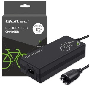 Ładowarka do roweru elektrycznego Qoltec 52613 36V 42V 2A wtyczka Bosch 3Pin + kabel zasilający