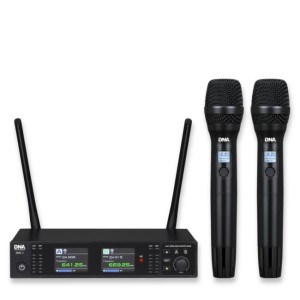 DNA XMIC 2 - Podwójny zestaw bezprzewodowy 2x mikrofon doręczny + odbiornik, pasmo UHF 518-542 MHz