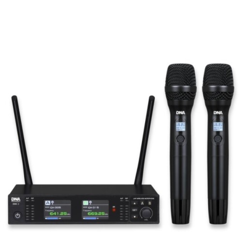XMIC 2 - Podwójny zestaw bezprzewodowy 2x mikrofon doręczny + odbiornik, pasmo  UHF 518-542 MHz - 2913146