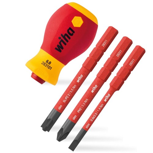 Wkrętak z uchwytem na bity zestaw softfinish electric slimvario - 2914933
