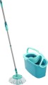 Leifheit 55413 mop Aluminium, Poliamidowy, Polietylenosulfon (PES), Polipropylen (PP), Stal nierdzewna, Termoplastyczny elastomer Szary, Turkusowy - 2916926