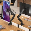 ONKRON G90-B Uchwyt biurkowy obrotowo-nachylny do monitora 13"-34" maks 10 kg, z obracaniem, czarny - 2918657
