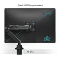ONKRON G90-B Uchwyt biurkowy obrotowo-nachylny do monitora 13"-34" maks 10 kg, z obracaniem, czarny - 2918662