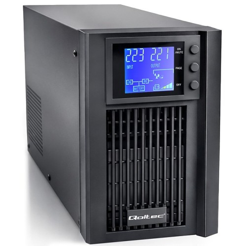 Qoltec Zasilacz awaryjny UPS Pure Sine Wave | 1kVA | 800W | AVR | LCD |  Czysty Sinus - 2918967