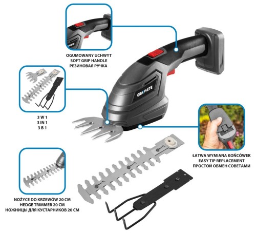 Graphite 58GE119 urządzenie elektryczne do strzyżenia żywopłotów 1,09 kg - 2931966