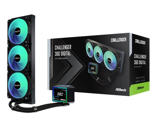 Asrock Challenger 360 Digital Procesor Zestaw do chłodzenia płynami 12 cm Czarny - 2924678