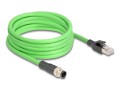 DeLOCK Kabel M12 D-coded 4 pin, męski na RJ45 męski PUR (TPU), 5 m - 2925983